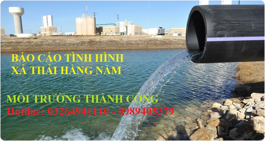 báo cáo tình hình xả thải